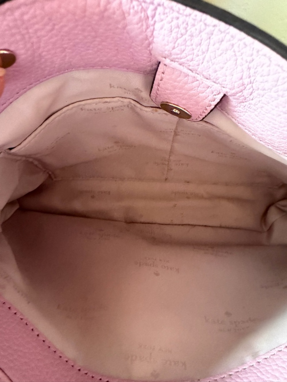 kate spade Lilac Pebbled Leather Satchel with Shoulder Strap - Picture 11 of 16